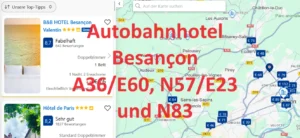 Finden Sie ein Autobahnhotel an der A36/E60 und N57/E23 in der Nähe von Besancon