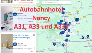 Finden Sie ein Autobahnhotel an der A31/E21, A33 und A303/E23 in der Nähe von Nancy
