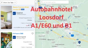 Finden Sie ein Autobahnhotel an der A1/E60 und B1 in der Nähe von Loosdorf