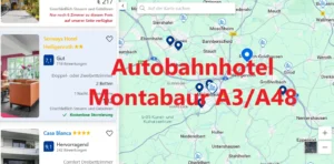 Finden Sie ein Autobahnhotel an der A3/E35 und A48/E44, in der Nähe von Montabaur, Rheinland-Pfalz, auf der Hotelkarte über Google Maps
