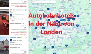 Finden Sie ein Autobahnhotel an der A5/E54 und A7, in der Nähe von London, auf der Hotelkarte über Google Maps