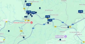 Finden Sie ein Autobahnhotel an der A7, in der Nähe von Hannoversch Münden, auf der Hotelkarte über Google Maps